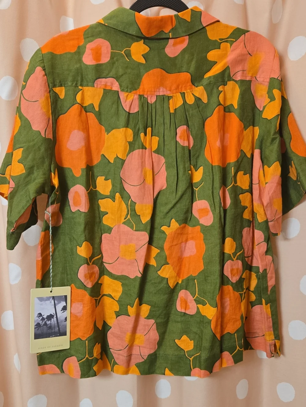 Trovata NWT Floral Linen Blouse Sz L - Picture 3 of 9